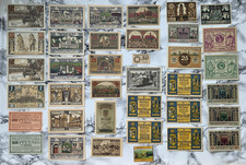 Deutsches Reich Lot von 37 Notgeldscheinen Städte und Gemeinden guter Zustand !