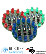 3x Bausatz: LED-Lauflicht zum Löten Übungsplatine DIY Elektronik