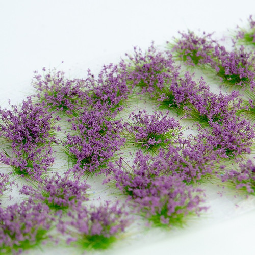 Grasbüschel mit lila blüten - lila,