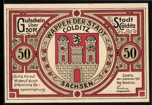 Notgeld colditz 1921 50 - notgeld,