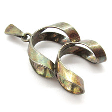 Designer Anhänger 835er Silber 60er / 70er Jahre Design Vintage Silver Pendant
