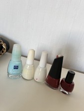Nagellack Set 5 Stück verschiedene Farben Bordo Weiß Creme Peeling Nagelpflege