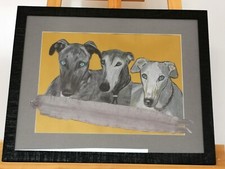 Windhund Galgo Gemälde Original