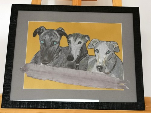 Windhund galgo gemälde - windhund,