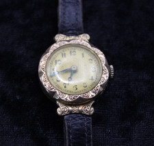 Vintage Damen Armbanduhr Mechanisch Jugendstil Vergoldet G&K an Bastler