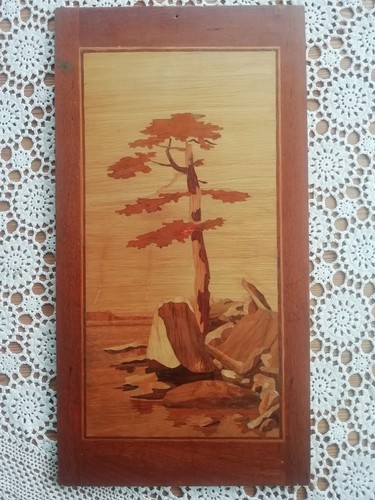 70er holzbild wandbild - ,