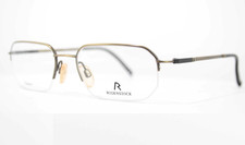 Brille Rodenstock R 4612 D 140 52-19 Titanium Antik Messing Optik Halbrand