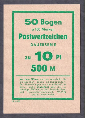 Ddr postwertzeichen dauerserie - postwertzeichen,