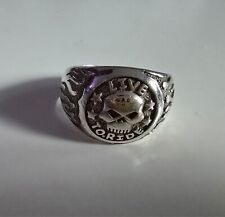 Ring Herrenring - Live to Ride - Totenkopf Skull Schädel - 925 Silber