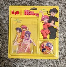 Ranma 1/2 Acrylfigur & Button Set Akane Ranma Shampoo NEU Japan-Import