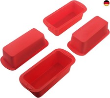 SILIVO Mini Silikonbackform Kastenform, 4er Set Kleine Kastenform Brotbackform