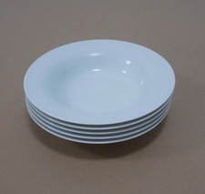 5x Arzberg Move Sequence Suppenteller tiefe Teller - Rillendekor - 24 cm weiß