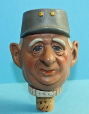 Alter Zierkorken Charles de Gaulle / Flaschenverschluss / Bottle Stopper Bouchon