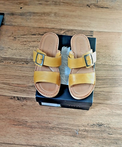 Sandaletten gelb leder andrea - sandaletten,