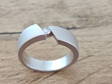 TCM Silberring mit Kristallstein (Innendurchmesser 19 mm)