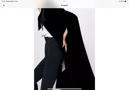 Mantel cape samt zara - cape, m