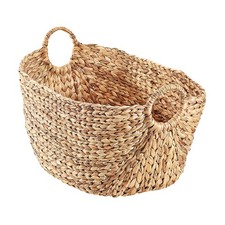 Korb Aufbewahrungskorb Wäschekorb Zeitungskorb - Wasserhyazinthe - 51x36x36 cm