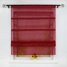 Raffrollo Voile Raffgardine Gardine Küche Bändchenrollo Stangendurchzug Modern