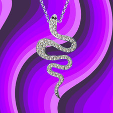 I snake I pendant with stones