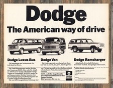 Dodge Ramcharger - Reklame Werbeanzeige Original-Werbung 1979 (2)