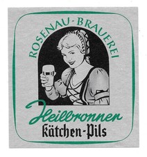 Bieretikett rosenau brauerei - bieretikett, rosenau-brauerei