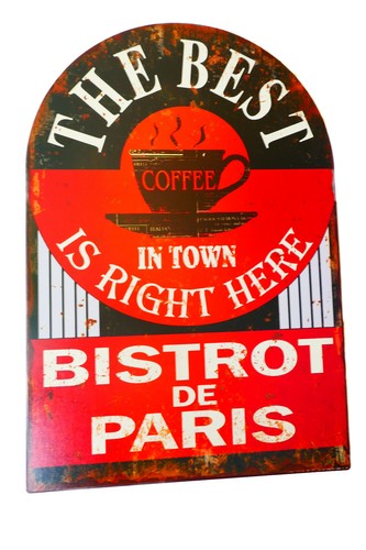 Blechschild bistrot paris - "bistrot, paris"