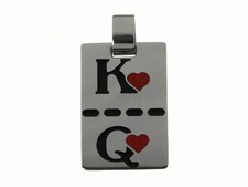 Anhänger Dame König Edelstahl Gravur auch russisch Sternzeichen Kettenanhänger