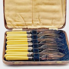 Antik Fischbesteck 12 Teilig