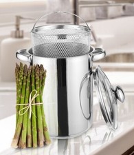 Nudel - und Spargeltopf Nudeltopf Pastatopf Spargel-Topf, aus Edelstahl, Ø 16 cm