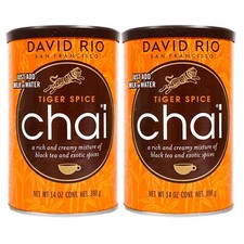 2x398g David Rio Tiger Spice Chai Tea Chai Gewürztee mit Schwarzteepulver 