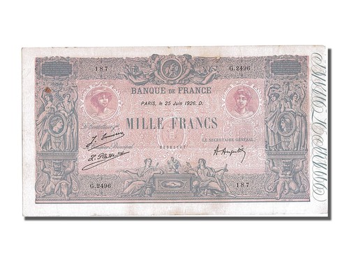 Geldschein frankreich 1000 - geldschein,, frankreich,