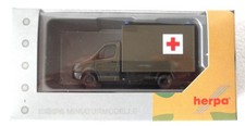 Herpa H0 #MB Sprinter '06 Koffer San "Schweizer Militär Rotes Kreuz" Neu in OVP