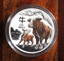 Silber Lunar III 2021 Ochse 5