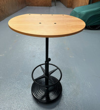 Bartisch Bistrotisch gegen die Wand Höhenverstellbar 4 Rollen Metall Fußablage A