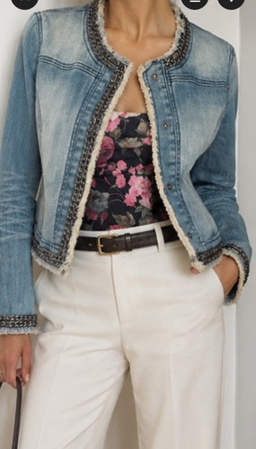 Amisu jeansjacke mit kette - amisu, xs