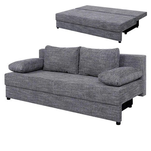 Schlafsofa grau meliert - schlafsofa,
