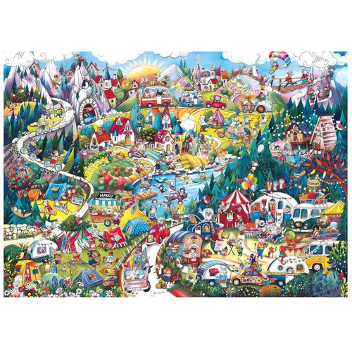 Puzzle 1000 teile freizeitpark - teile,