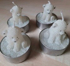 Teelichter Weihnachten / Winter -4 er Set Motivteelichter - EISBÄREN