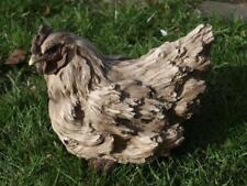 Huhn Deko Figur groß wetterfest Holzoptik Skulptur Gartenfigur Hahn Hotant NEU