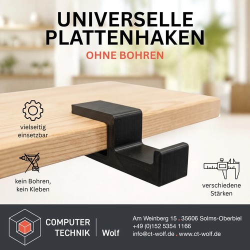 Regalhaken plattenhaken - 3x,