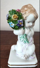 Ens - Knabe mit Blütenbukett, Putto " Ich gratuliere ", Modell 391