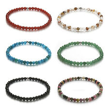 Edelstein Armband - 4mm Kugel-Armband Naturstein - Perlenarmband - viele Sorten