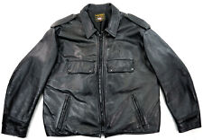 VANSON BOSTON POLICE US Highway Patrol Biker Motorrad Lederjacke  60 XXL