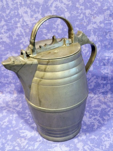 Zinn riegelkanne 28cm frühes - zinn,
