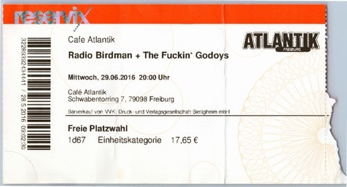 Radio birdman ticket 2016 tour - birdman,