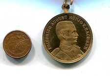 Medaille Friedrich August König von Sachsen   Einigkeit macht stark