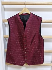 Trachtenweste Herren Karl Jäger Miesbach-Rosenheim, Gr. 56 Bordeaux Rot