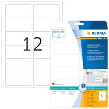 HERMA 8842 Inkjet Adressetiketten A4 88,9x46,6 mm weiß Papier matt 300 St.