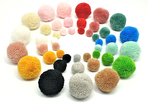 Pompons 50mm bommel - 20,