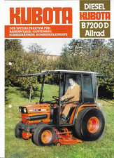 Kubota Diesel B 7200 D Allrad, Prospekt, Traktor